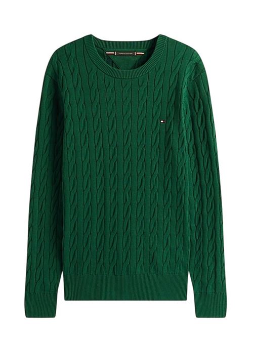 classic cotton cable crew neck Tommy Hilfiger | MW0MW33132L6K.L6K